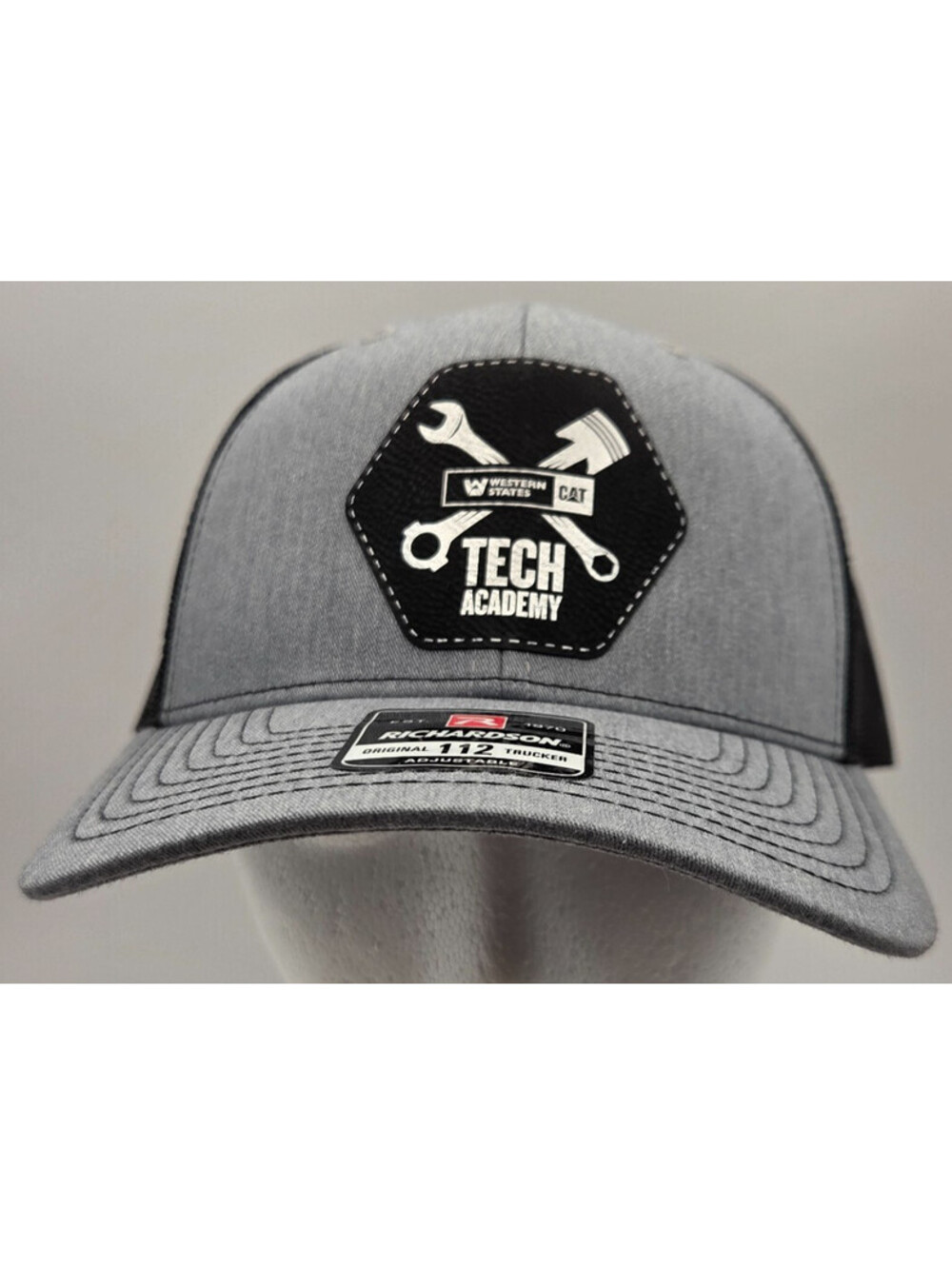 Richardson 112 Trucker Hat Western States CAT Tech Academy Snapback Gray Black